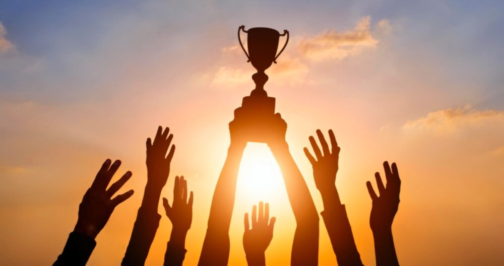 Success,Of,Teamwork,,Joint,Achievement,Of,Goal,In,Business,And